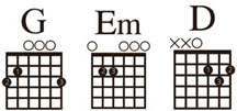 аккорды G, Em и D